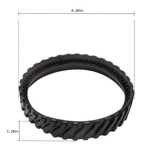 ATIE tire track teeth close-up reveals wear indicators for replacement