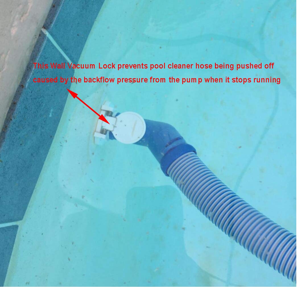 ATIE vacuum hose connection ready for pool cleaner setup and use.