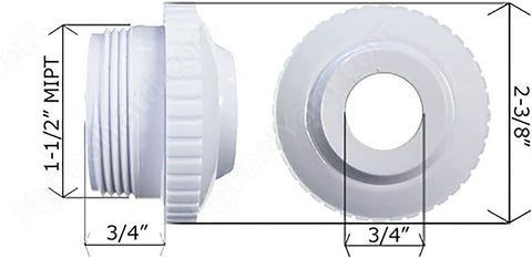 ATIE white color jet fittings packaging shows ready-to-install two-pack.