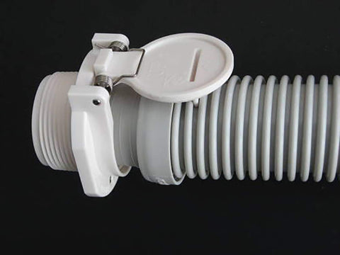 ATIE white wall fitting installed on pool wall for tidy integration.