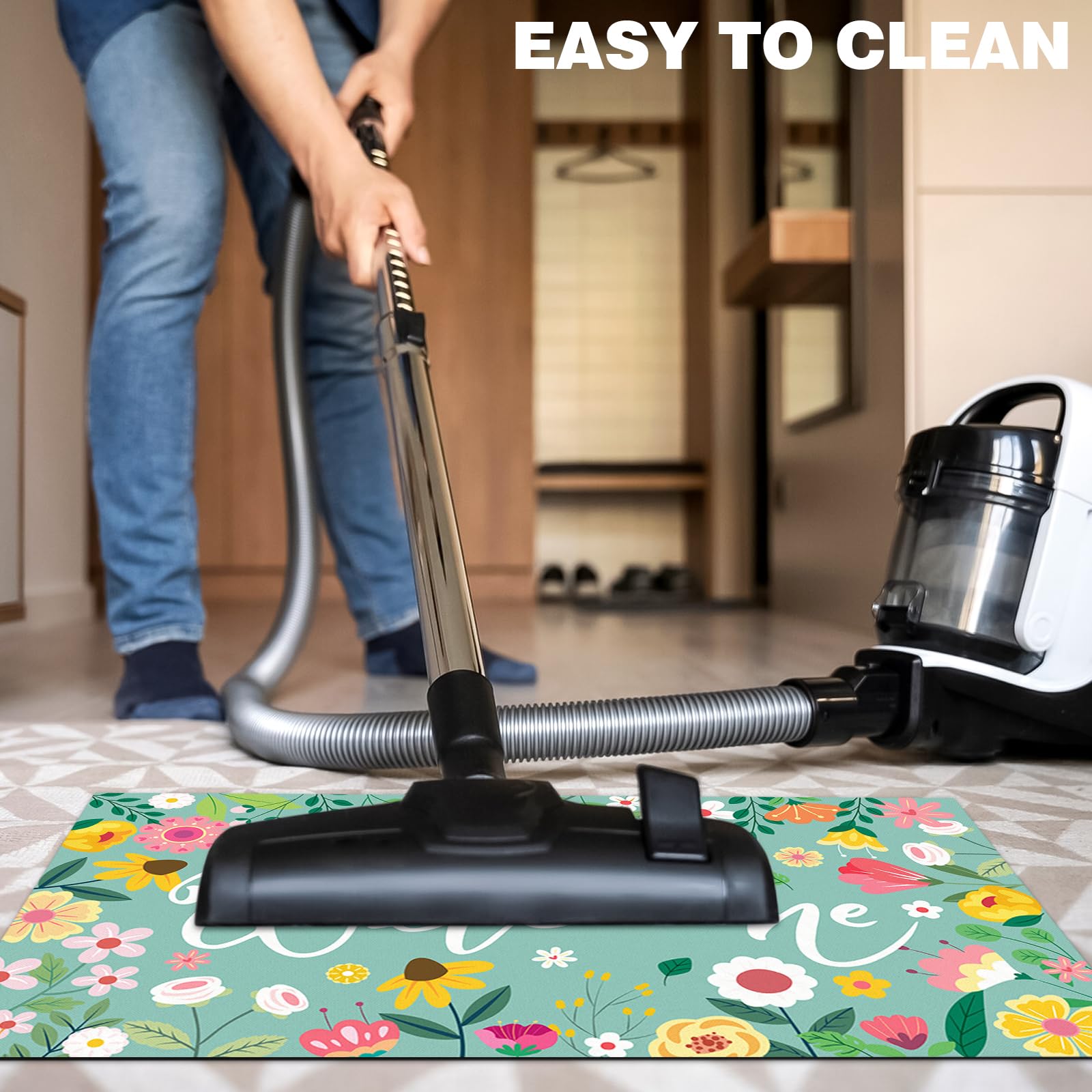 Atiloy non-slip backing keeps the mat secure at the entry.