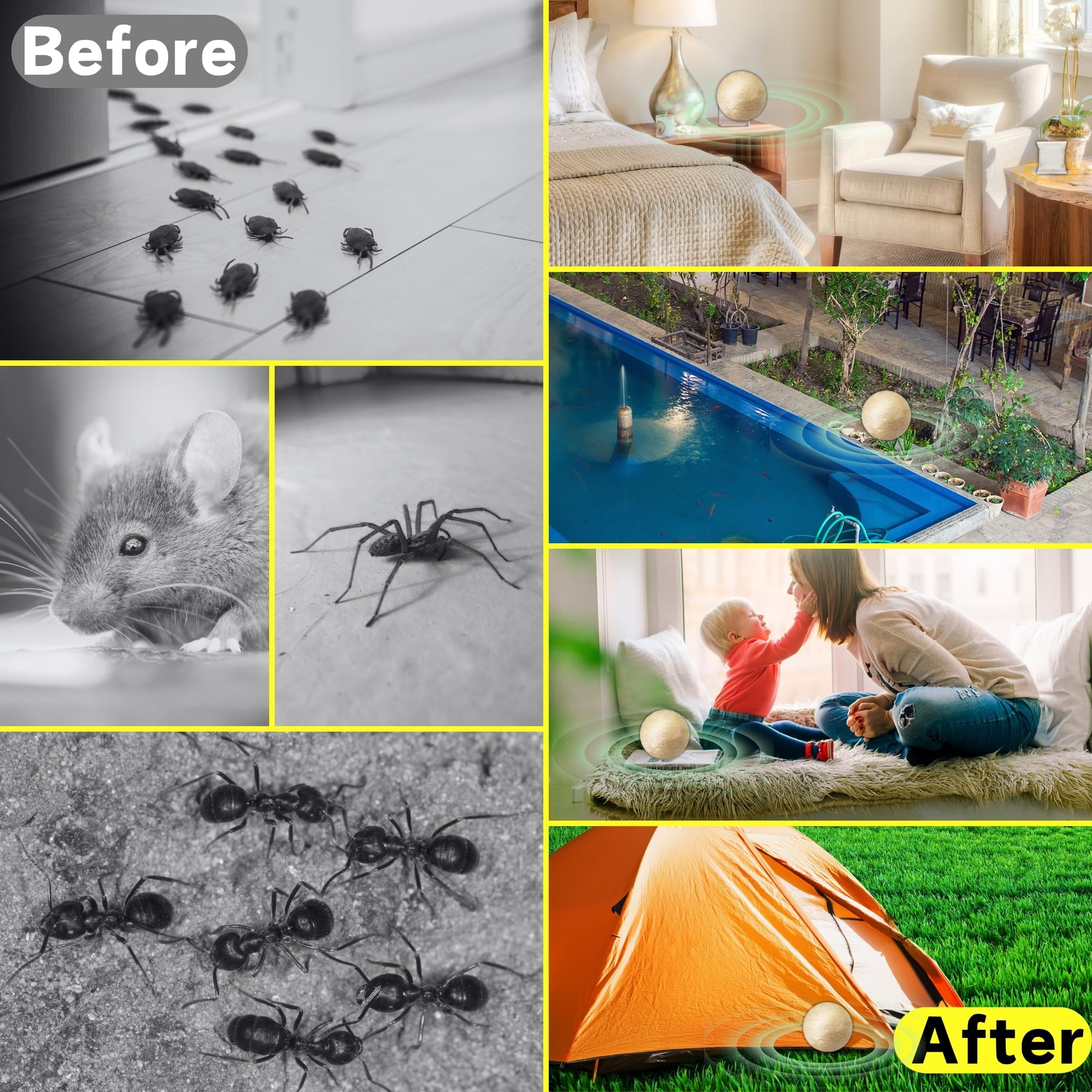 Atindirey peppermint spider ball in storage box protecting items from pests