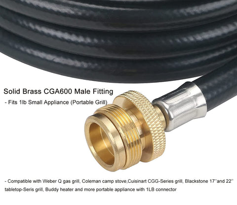 ATKKE durable brass fittings and rugged rubber hose ensure leak-free connections.