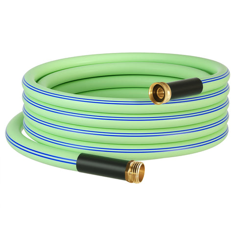 Atlantic heavy-duty garden hose 15 ft green with brass fittings for leak-free connections