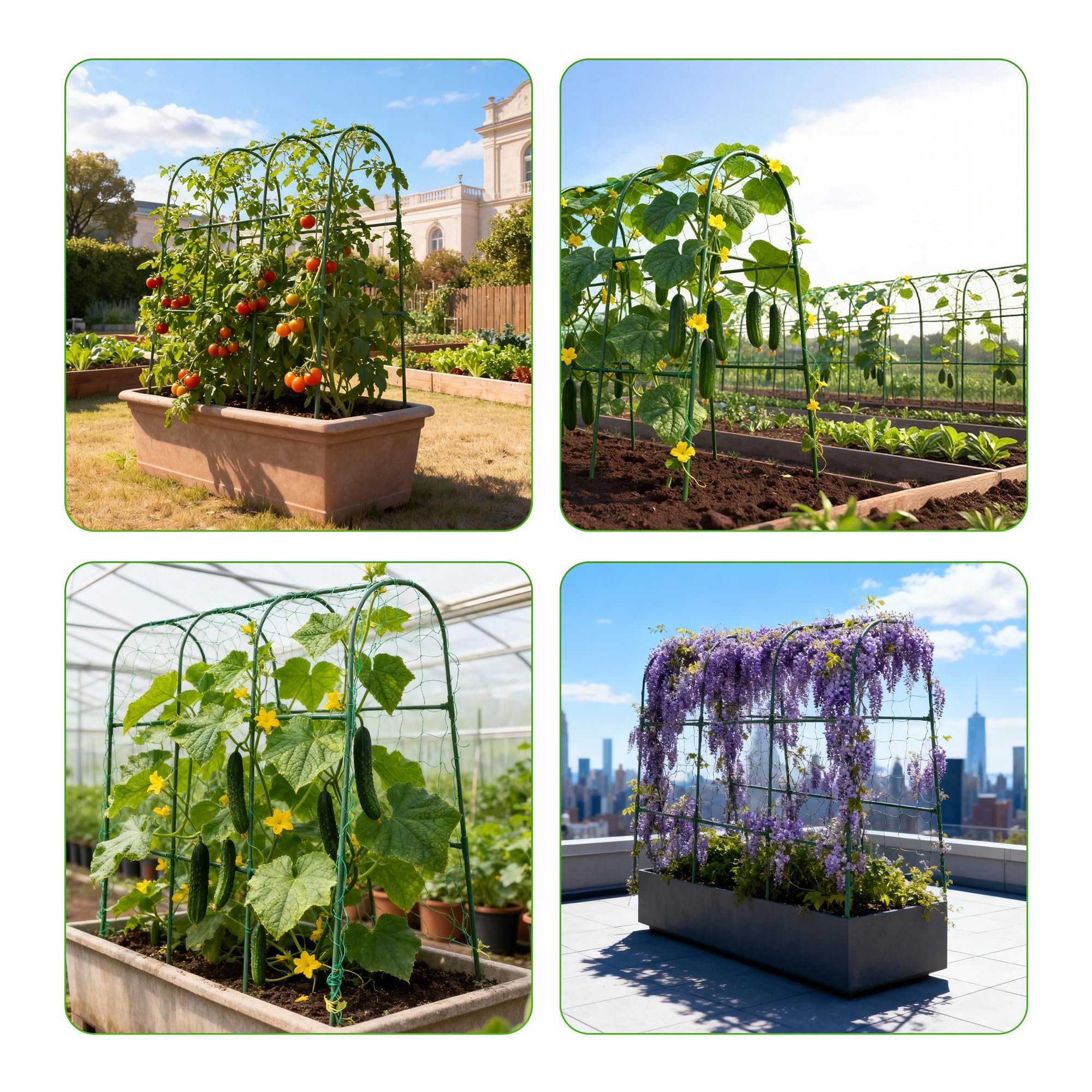 ATLIKE vertical grid keeps fruits visible and within reach during harvest.
