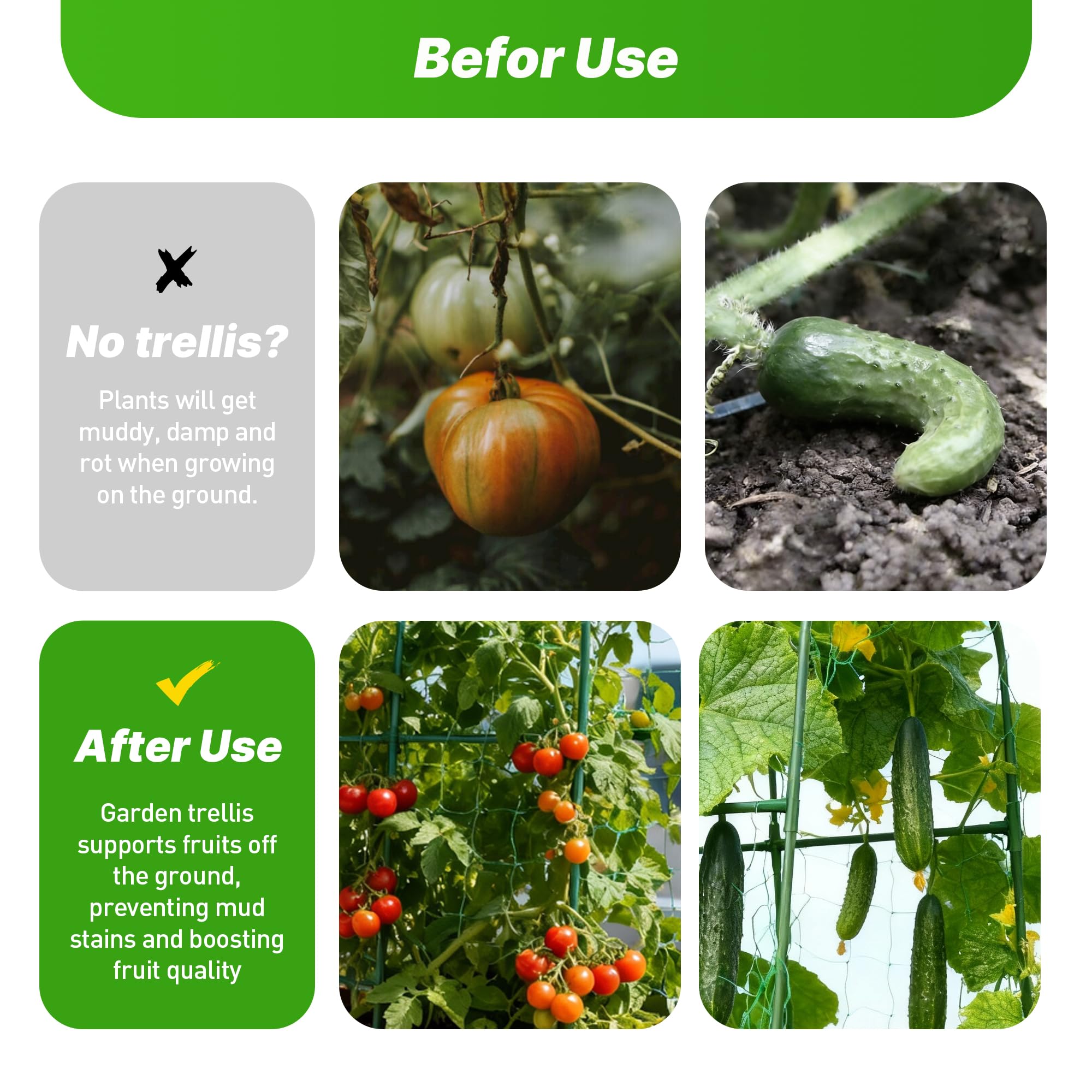 ATLIKE netting and accessories simplify plant training and setup.