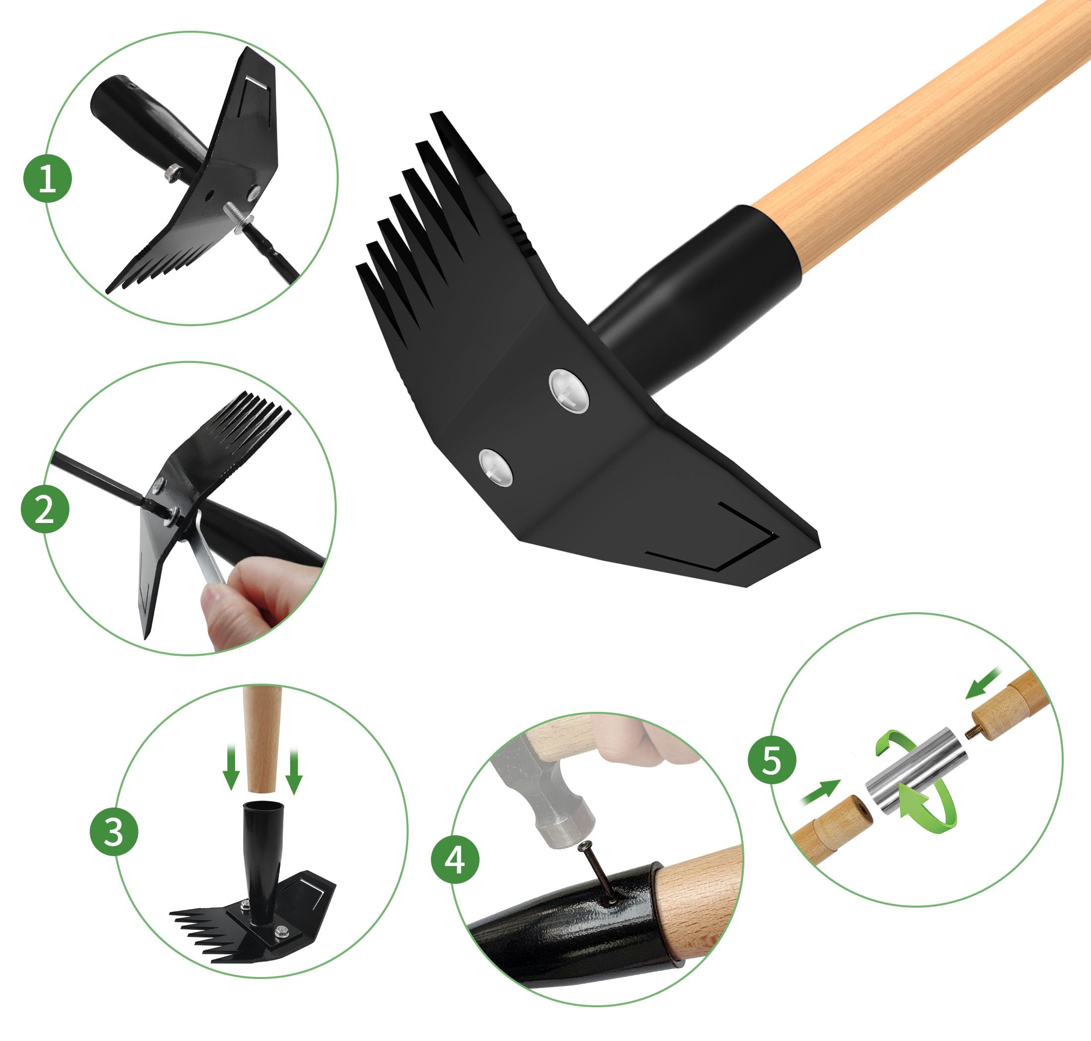 ATLRGISL weed puller stands upright for comfortable standing weed removal