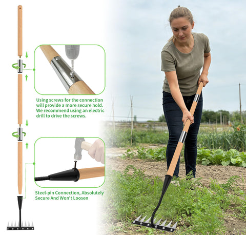 ATLRGISL rust-resistant steel head demonstrates durability against tough weeds.