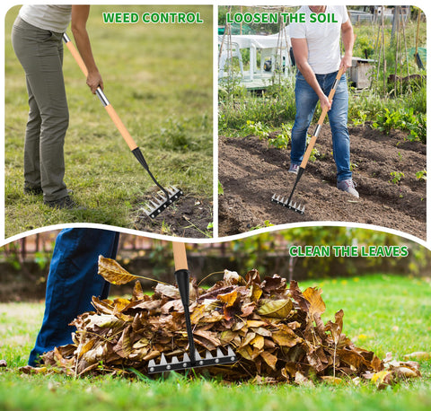 ATLRGISL heavy-duty rake designed for long-lasting yard and garden use.