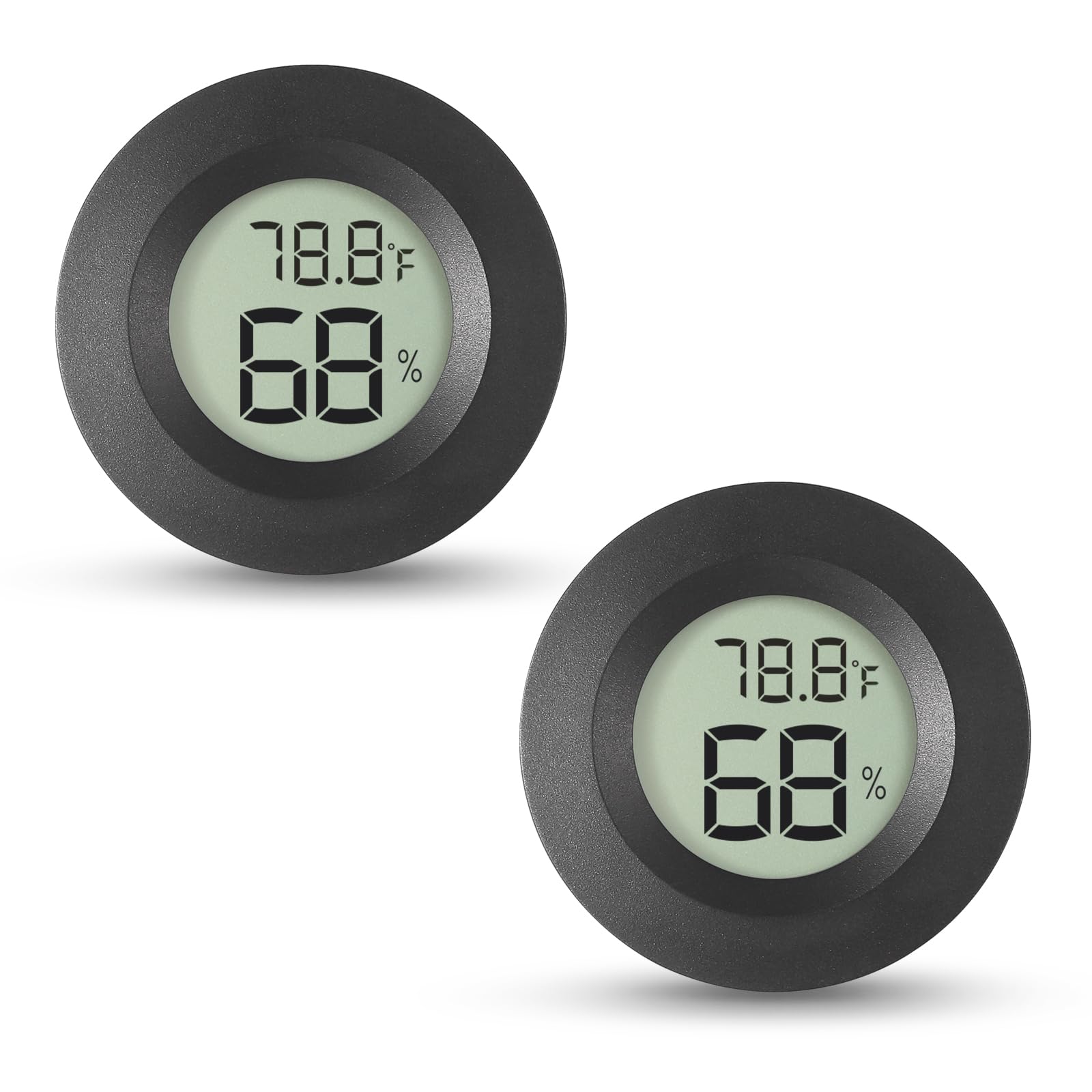 Atogou mini hygrometer front view showing compact design for versatile placement