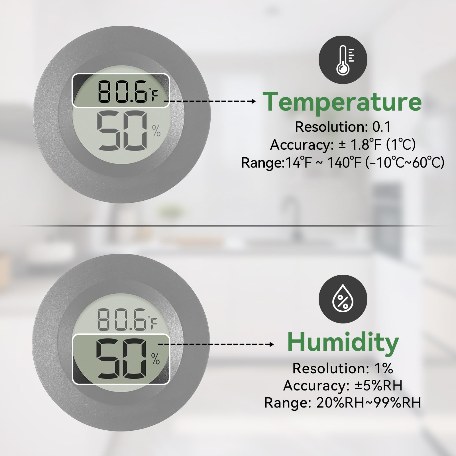 Atogou mini hygrometer wall-mount installation demonstrates easy placement