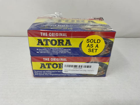 The Atora Shredded Beef Suet 200g pack-2 foil wrap demonstrates easy storage