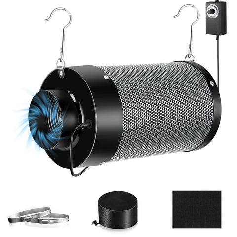 ATOUR 4-inch air carbon filter with Australian virgin charcoal for strong odor control in grow tents.