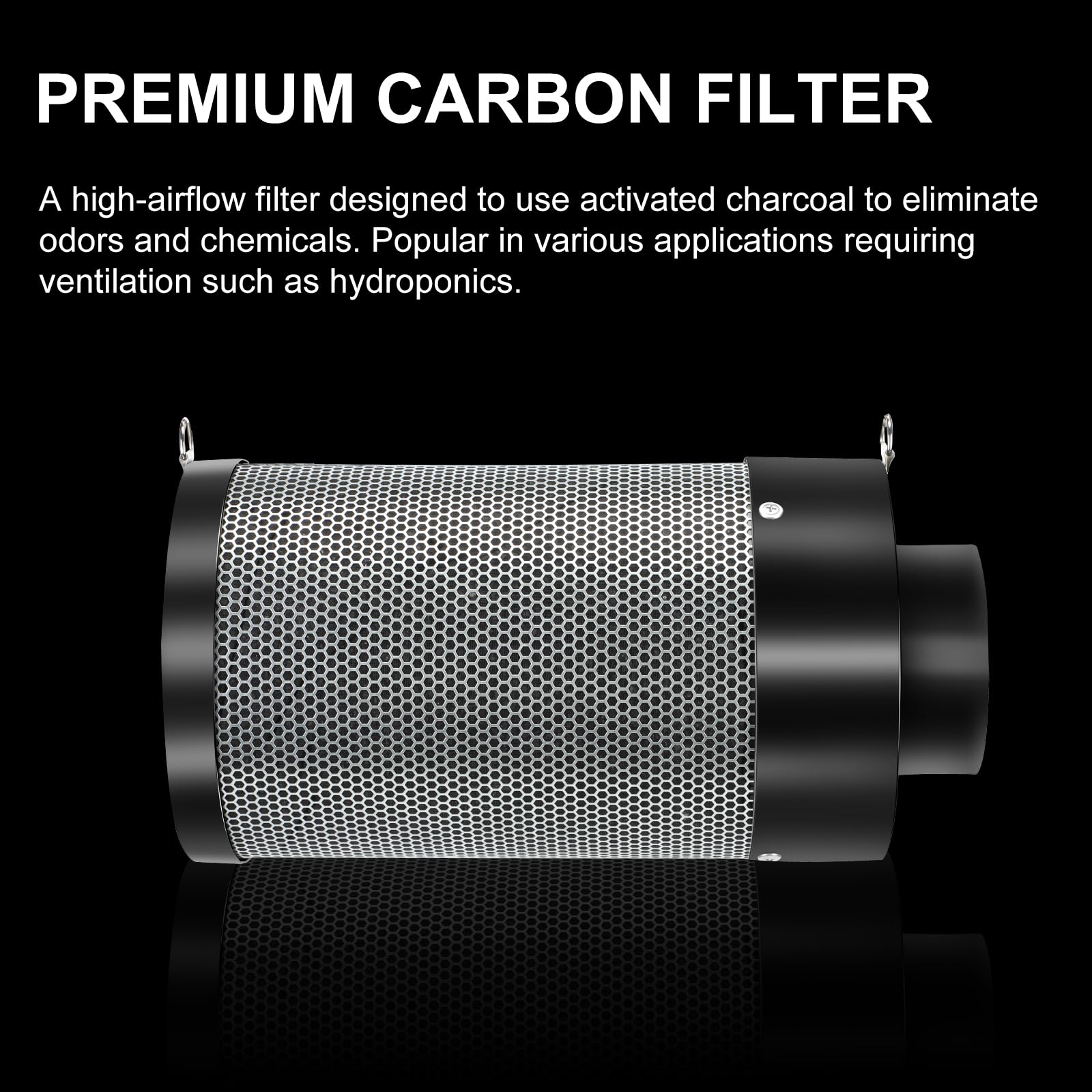 Atour 4in filtration kit hexagonal mesh and removable pre-filter detail