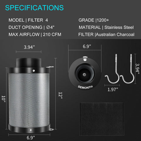 ATOUR filter delivers up to 224 CFM, balancing odor control with ventilation