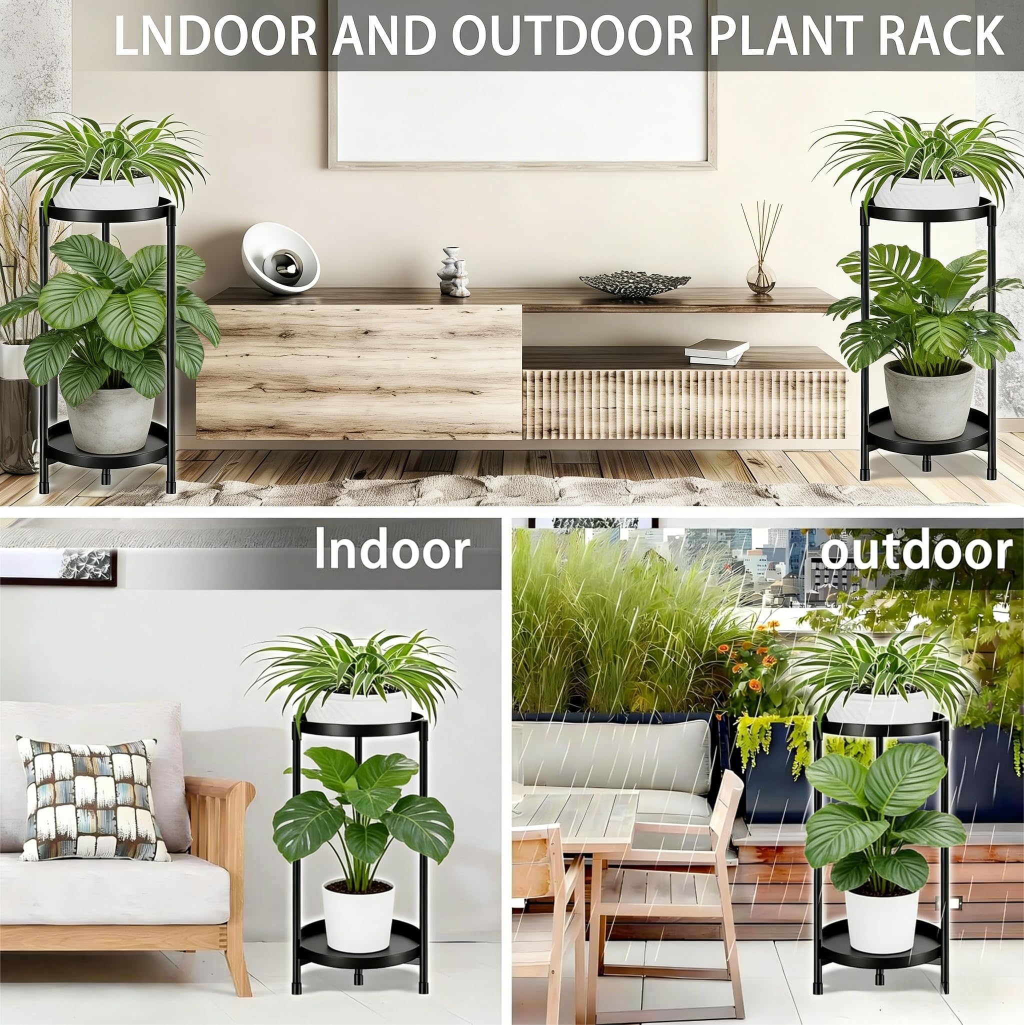 Atpddpey metal plant shelf in corner display for compact greenery