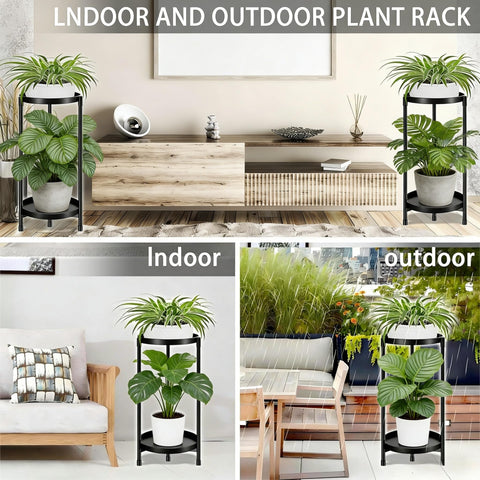 Atpddpey metal plant shelf in corner display for compact greenery