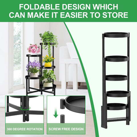 Atpddpey top view highlights five removable trays for flexible plant arrangement.
