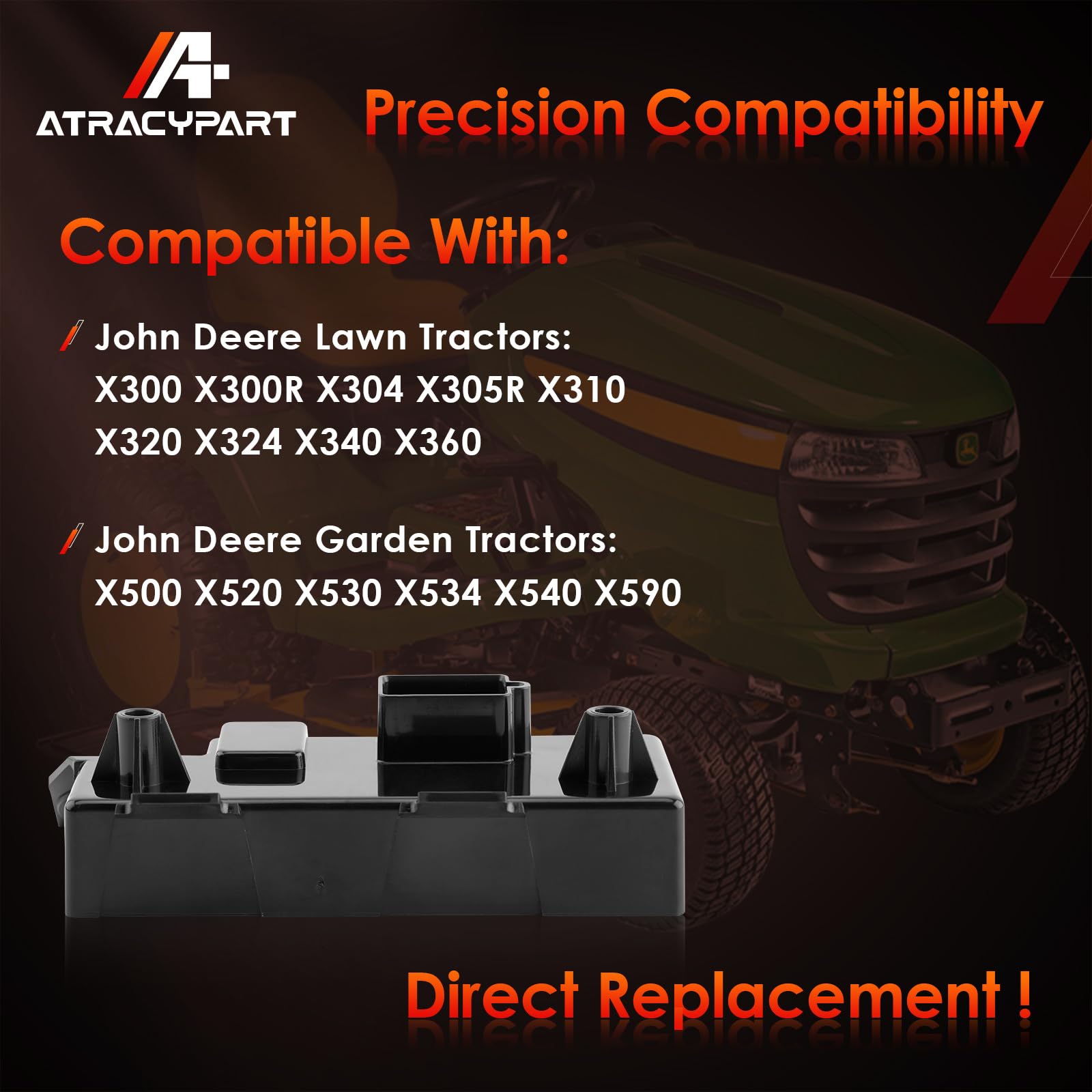 ATRACYPART ECU module installed on X300, keeps lawn tractor running smoothly.
