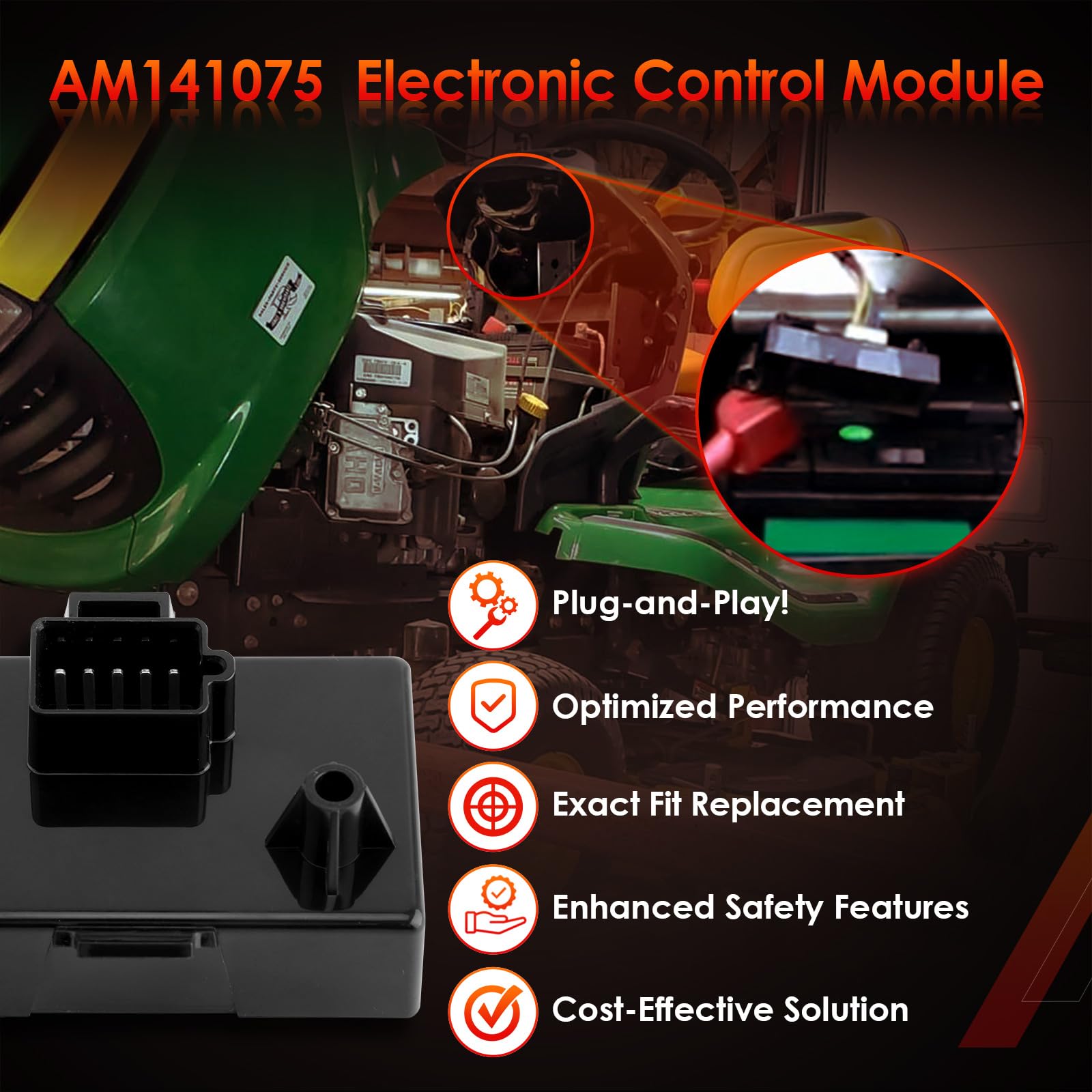 ATRACYPART ECU module label, quick identification for OE replacement compatibility.