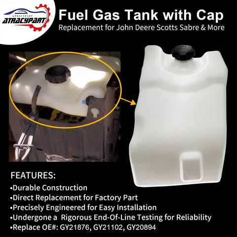 ATRACYPART replacement fuel tank Gy21876 ensures OEM-style fit for compatible tractors