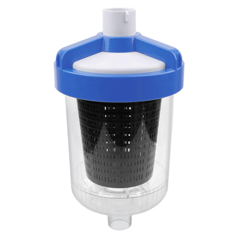 ATRACYPART inline leaf catcher canister top view shows efficient debris capture for clean pumps