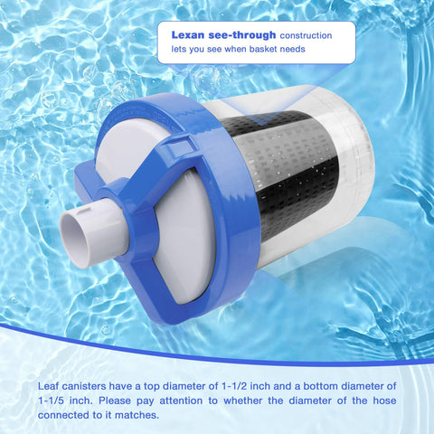 ATRACYPART inline leaf catcher in use during pool cleaning shows clutter-free operation