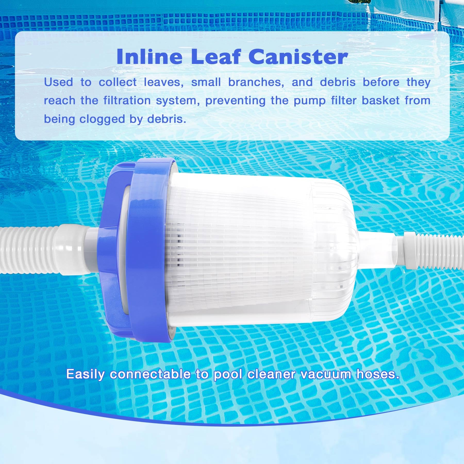 ATRACYPART inline leaf catcher inner basket reveals double-layer debris containment