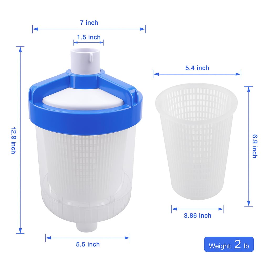 ATRACYPART inline leaf catcher package includes five skimmer socks for filtration
