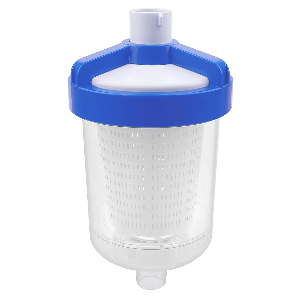 ATRACYPART inline leaf catcher top view shows durable canister for easy debris capture