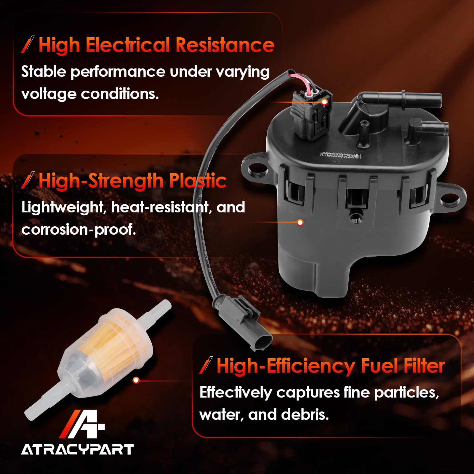 ATRACYPART wiring and connectors enable quick, tool-free installation