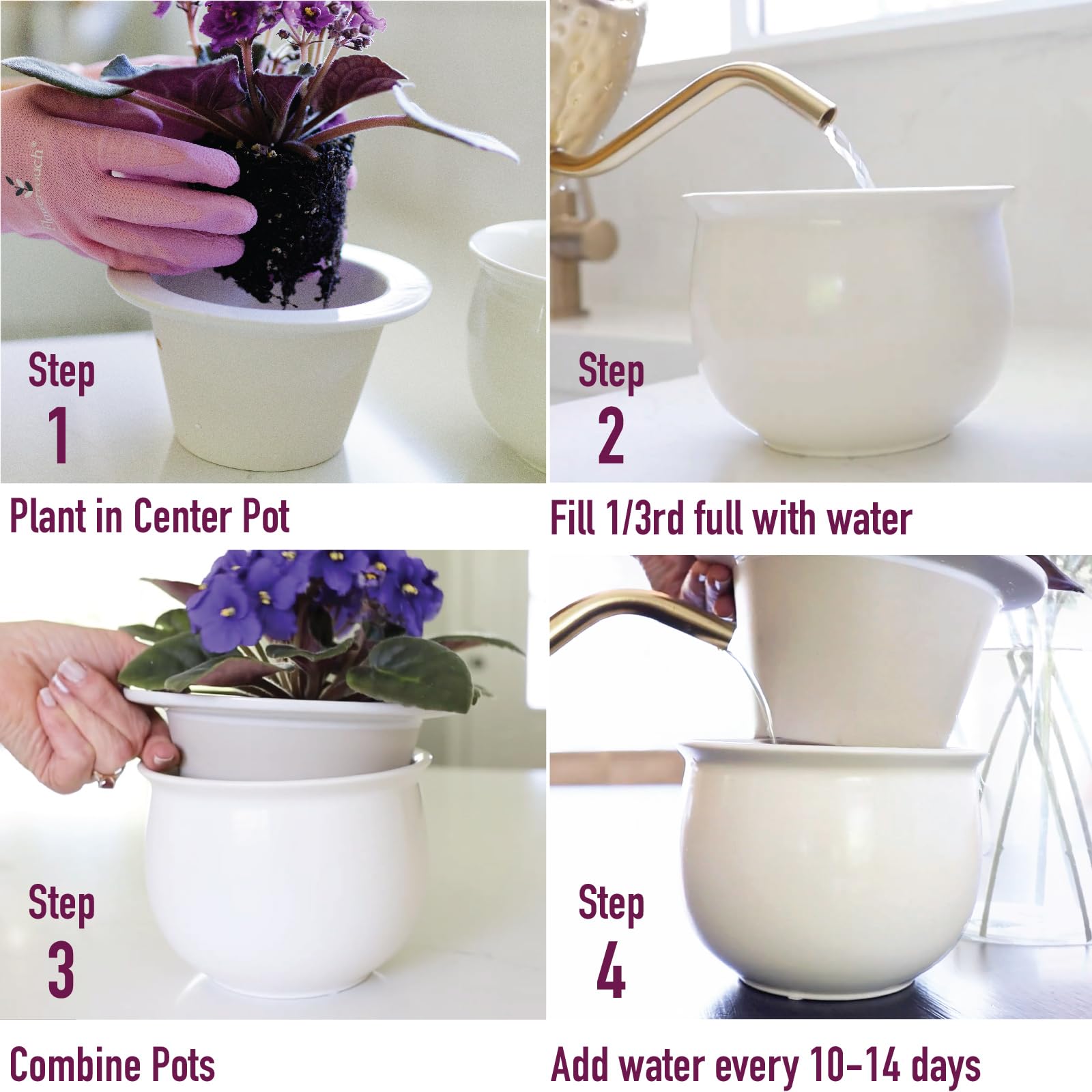 Atri indoor plant pot in white glaze complements modern home decor.