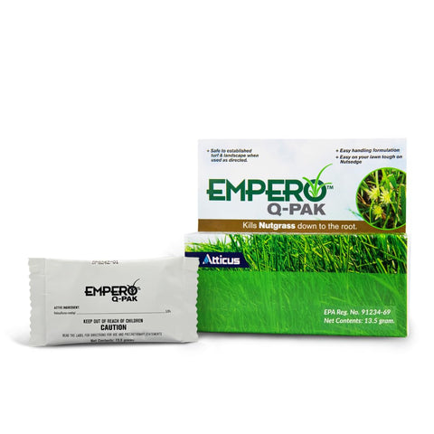 Atticus Empero Q-Pak bottle for nutsedge control in turf.