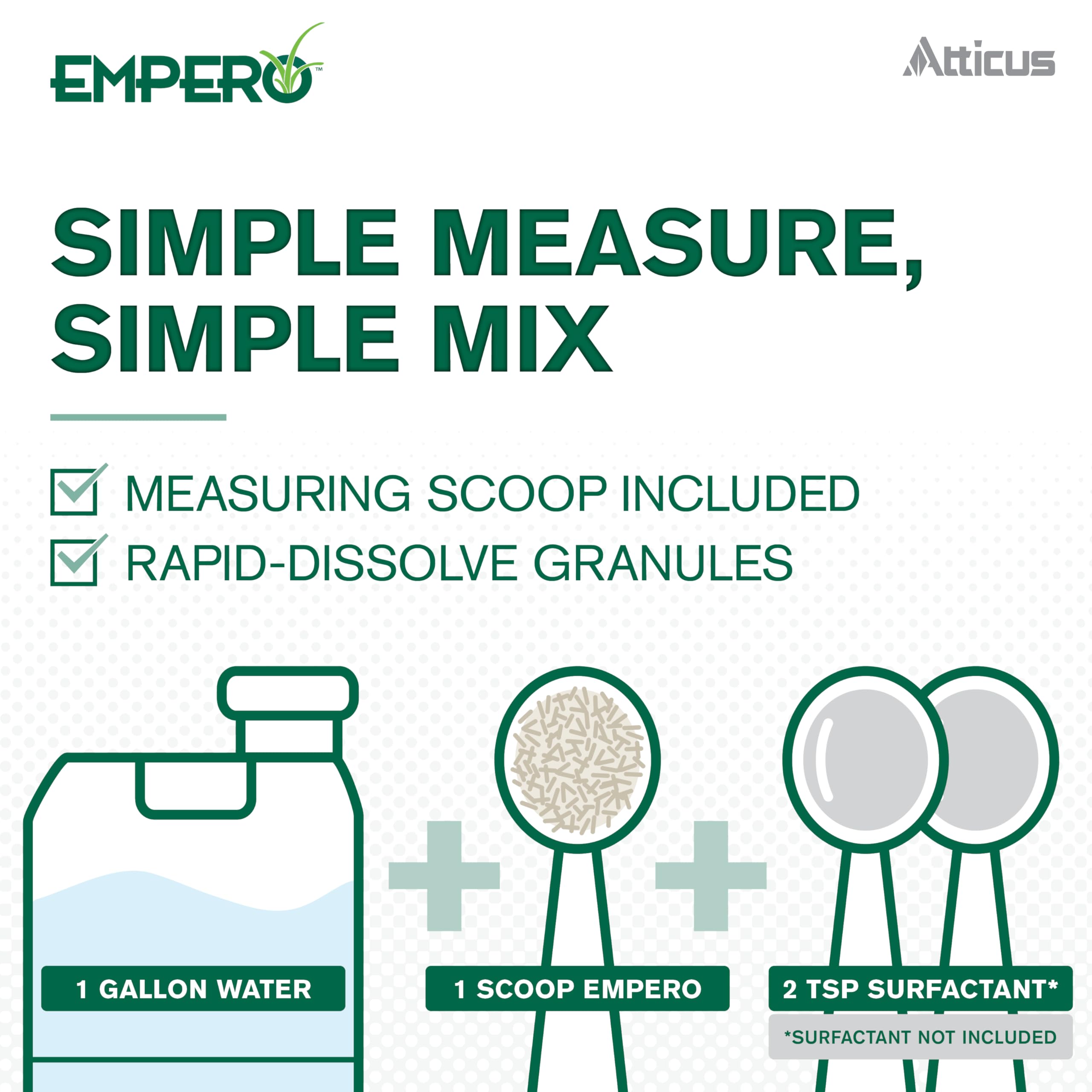 Atticus Empero rapid-dissolving granules enable fast mixing