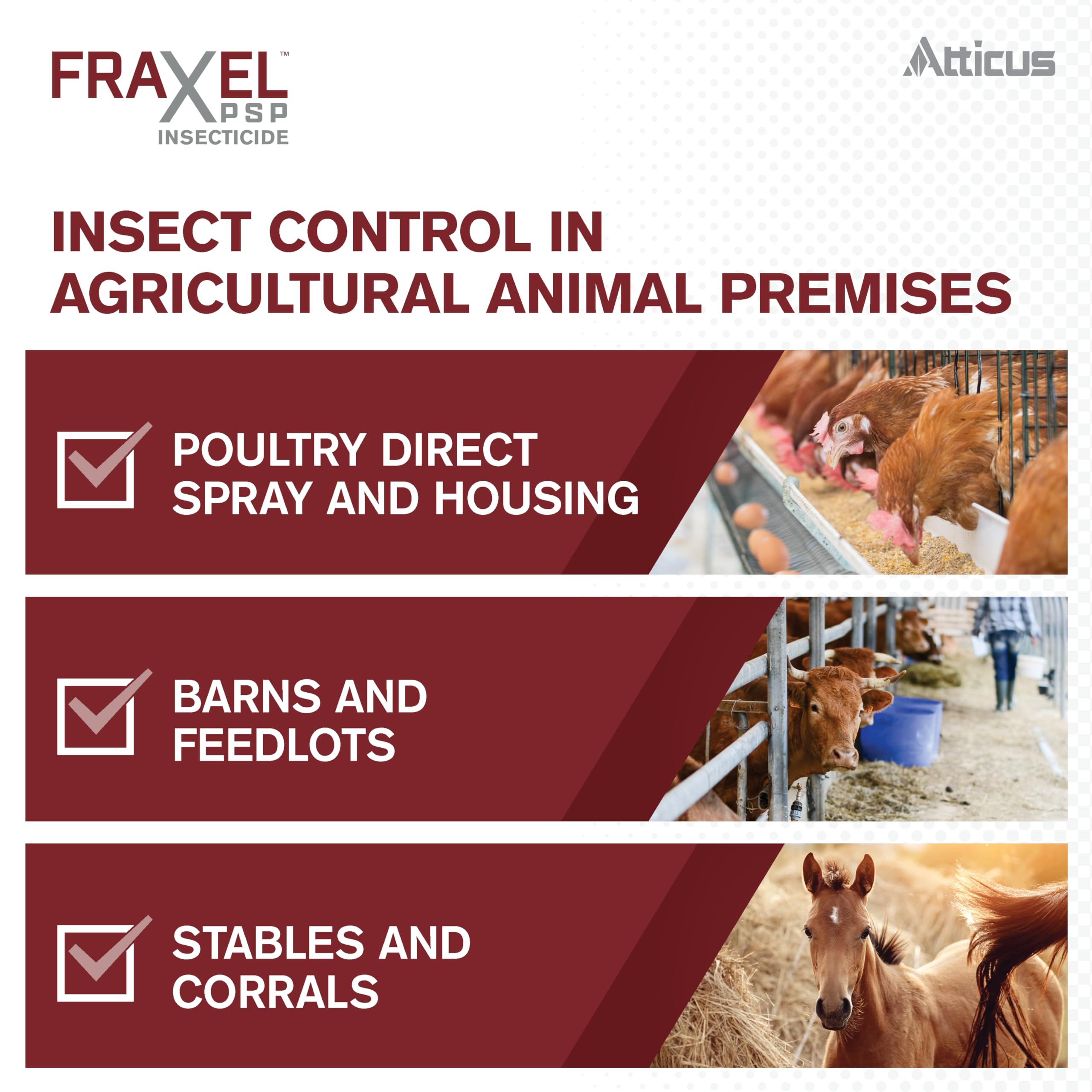 Fraxel PSP applied around poultry housing for insect control