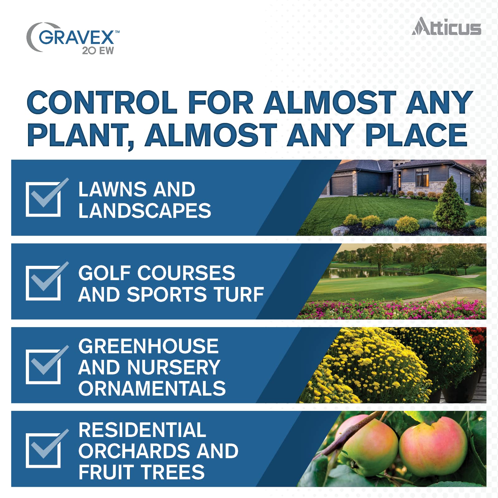 Atticus Gravex 20EW applied on turf to defend against fungi.