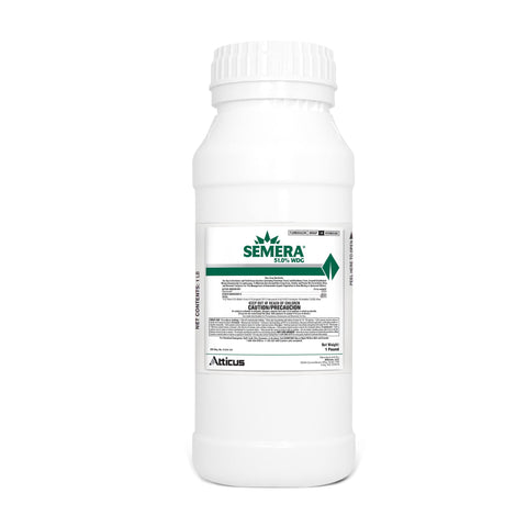 Atticus Semera bottle ready for season long aquatic weed control on ponds.