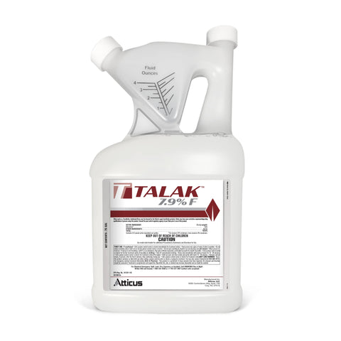 Atticus Talak 7.9 F bifenthrin concentrate bottle for indoor and outdoor pest control.