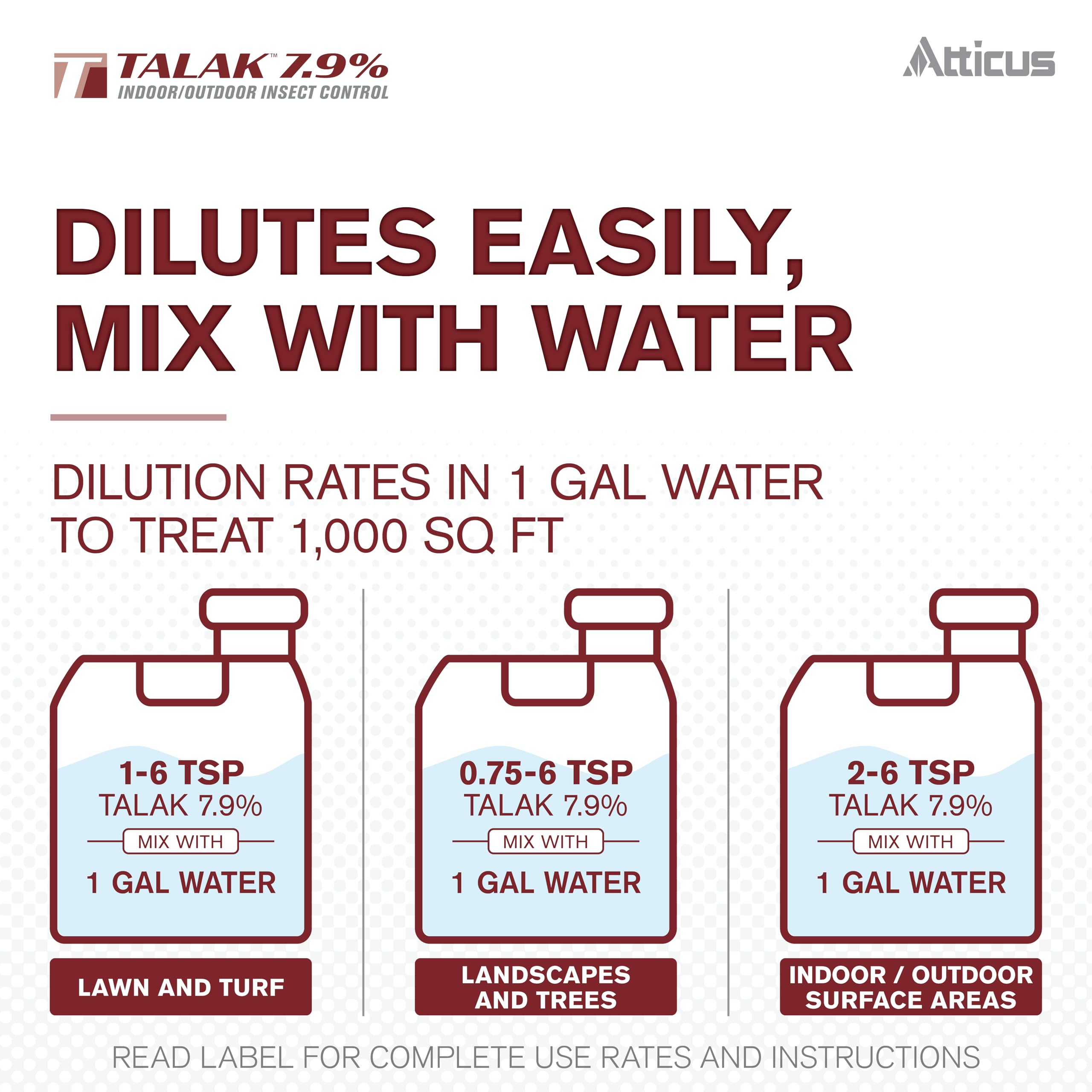 Atticus Talak 7.9% provides up to three months of protection.