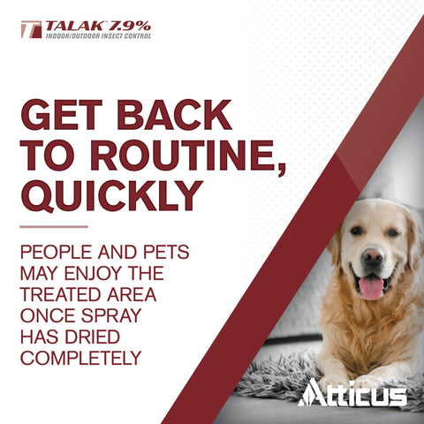 Atticus Talak 7.9% water-based formula dries clear and odor-free.