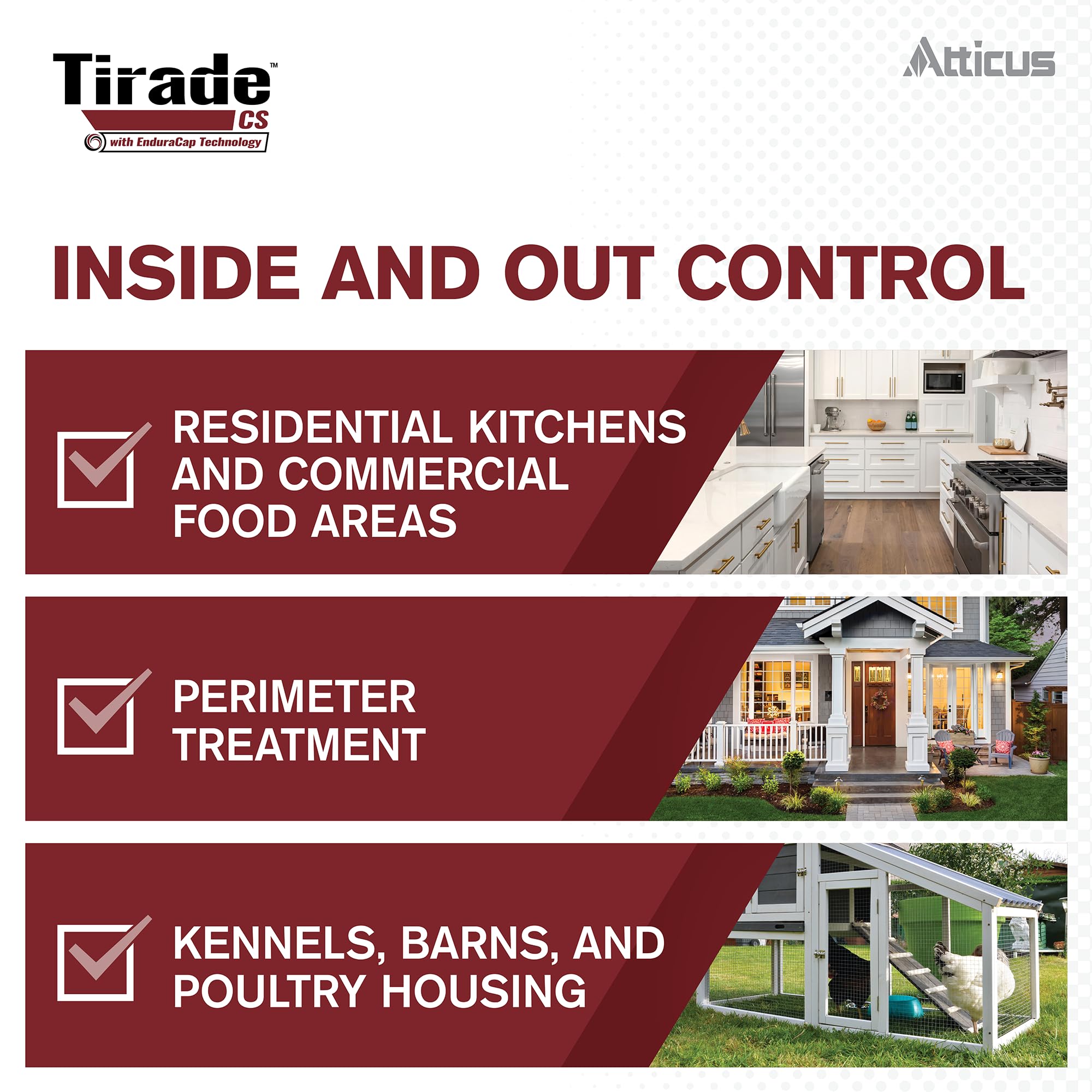 Atticus Tirade CS outdoor perimeter treatment protecting foundation and landscape edges.