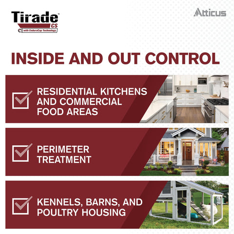 Atticus Tirade CS outdoor perimeter treatment protecting foundation and landscape edges.