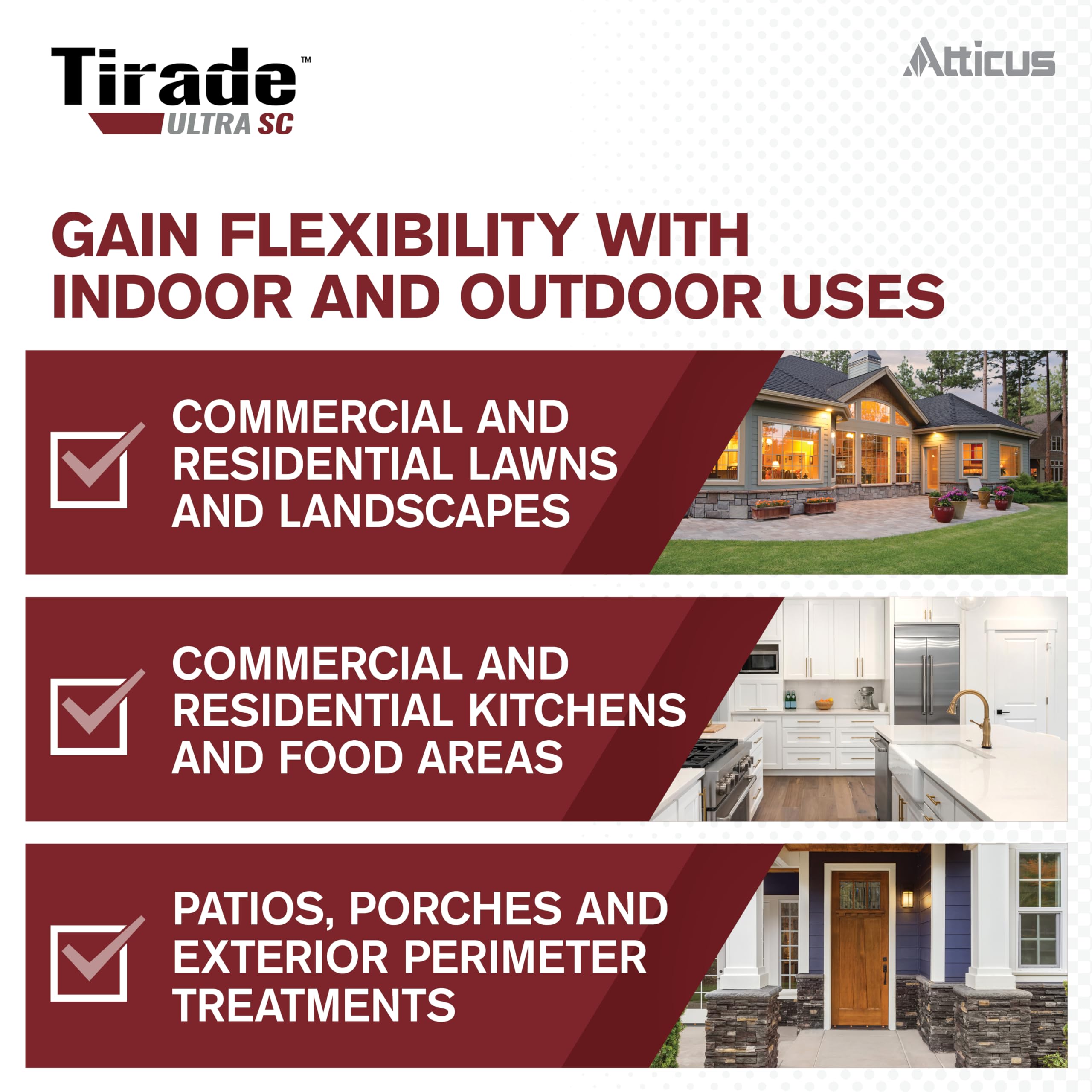 Atticus Tirade Ultra SC inside kitchen areas for quick pest relief