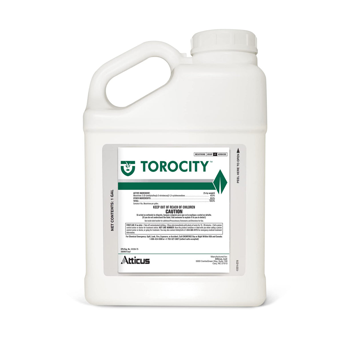 Atticus Torocity bottle front view for lawn weed control.