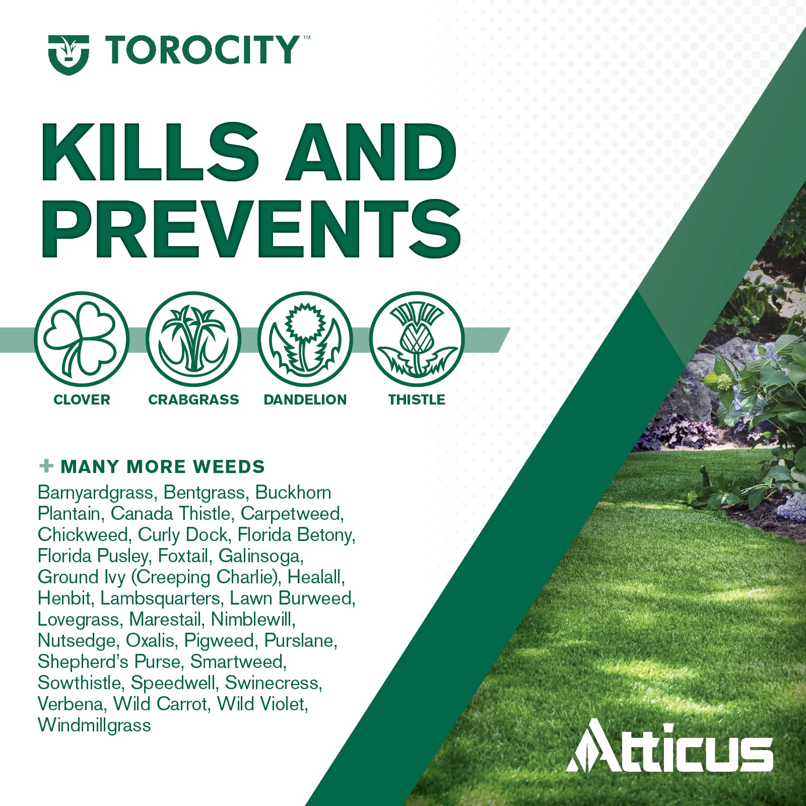 Atticus Torocity lawn application in progress for weed prevention and control