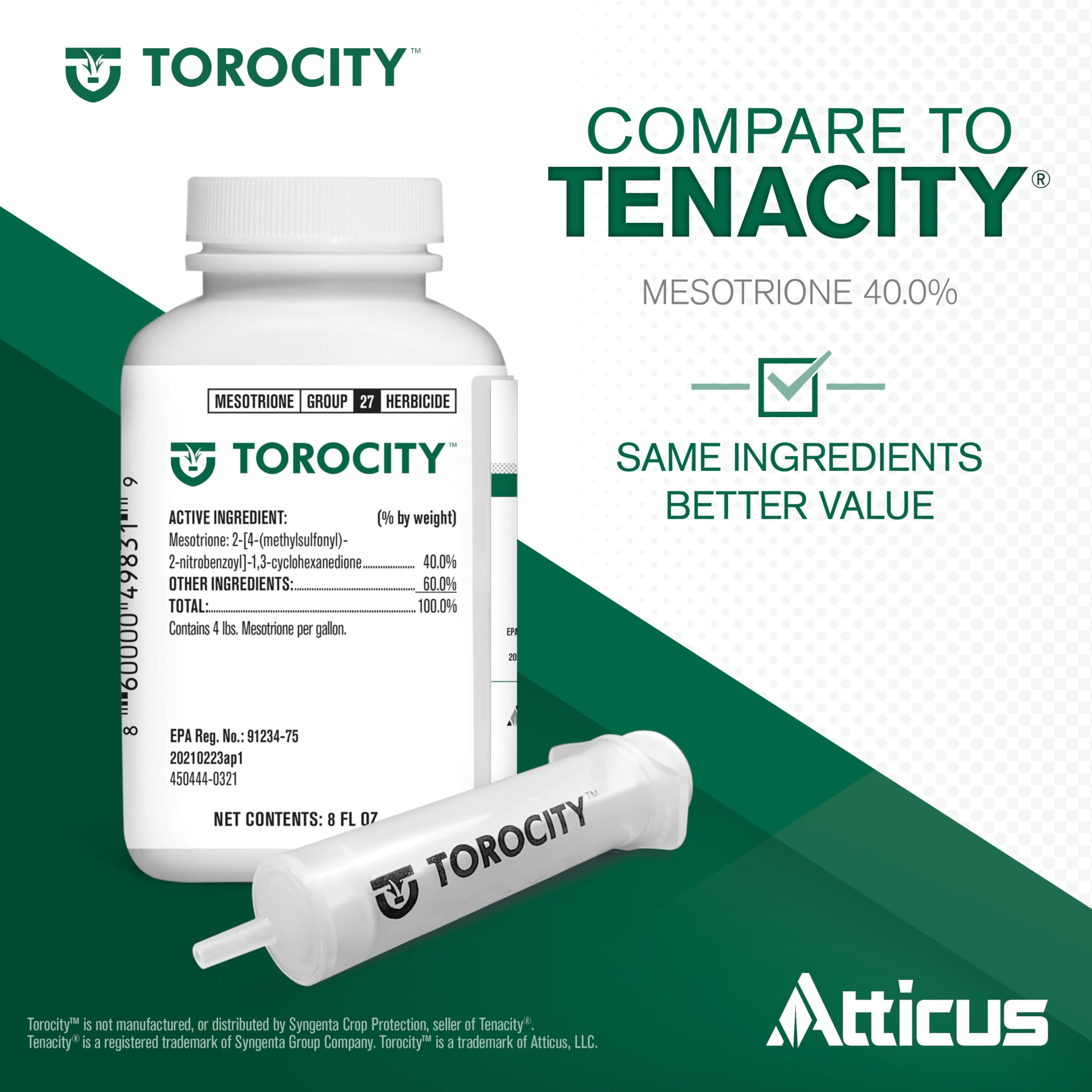 Atticus Torocity measuring syringe for precise dosing