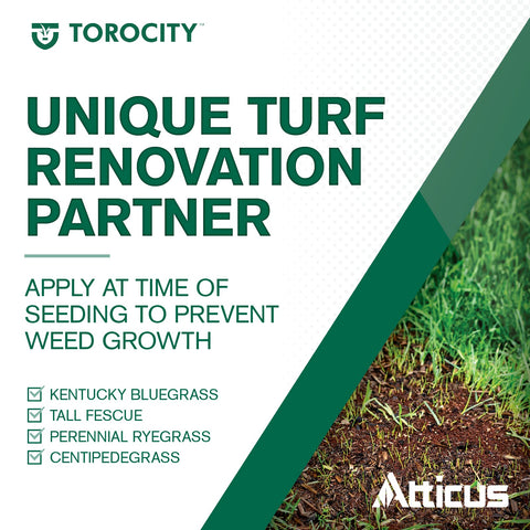 Atticus Torocity timing window graphic for pre- and post-emerge use.
