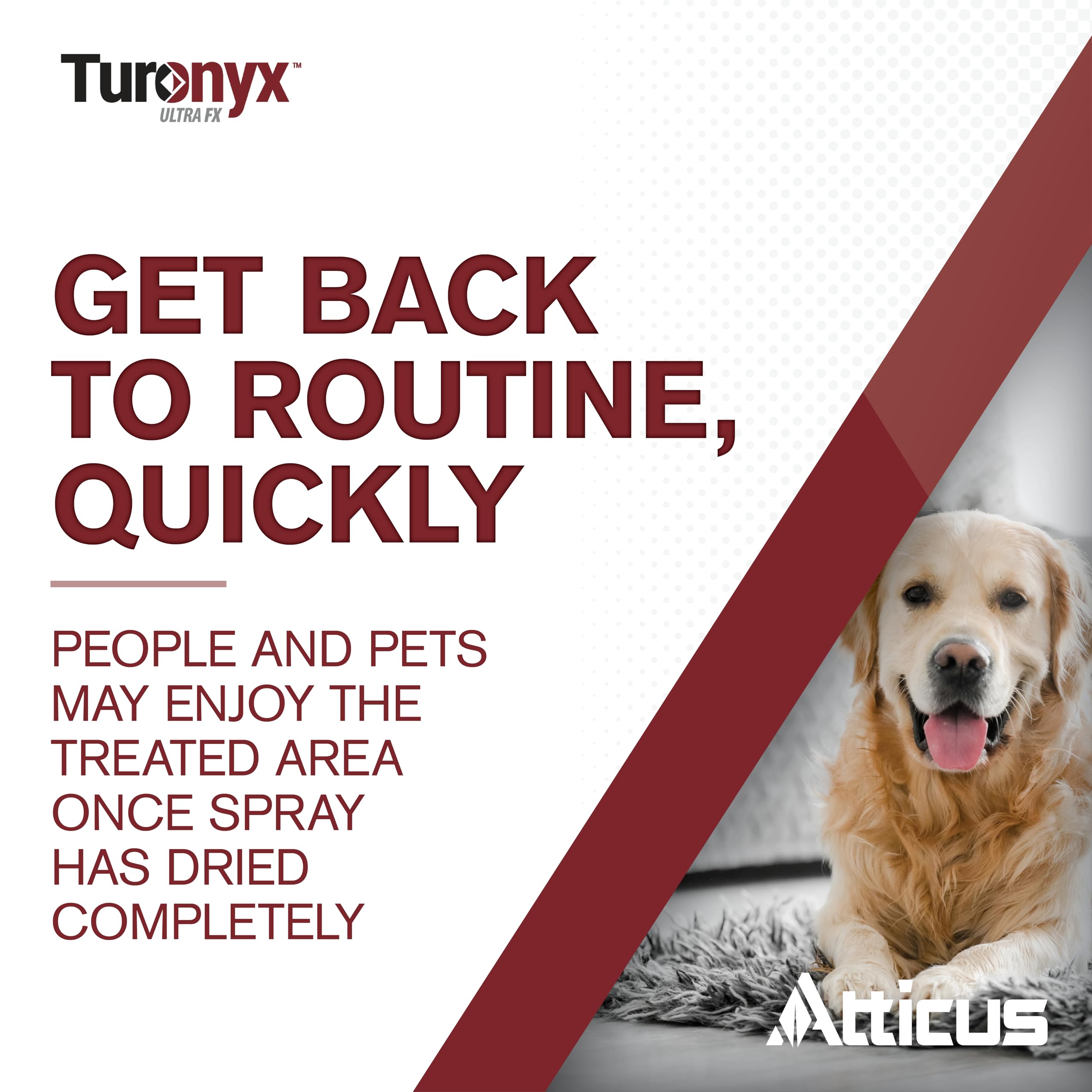 Atticus Turonyx Ultra FX mattress and upholstery treatment for bed bugs.