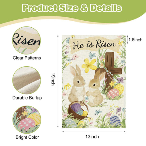 ATTRACME Easter flag is machine washable for simple seasonal care.