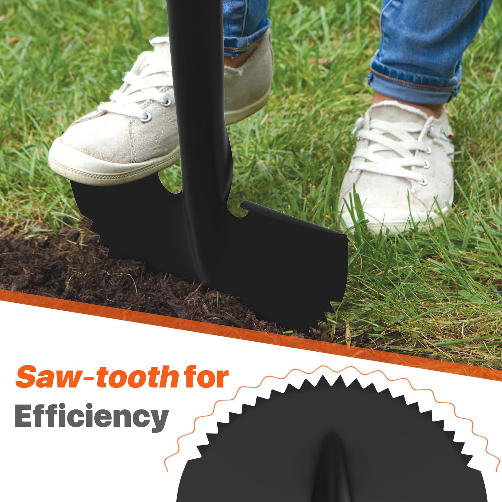 ATUHOLA metal shaft edger with sturdy construction for steady cutting.